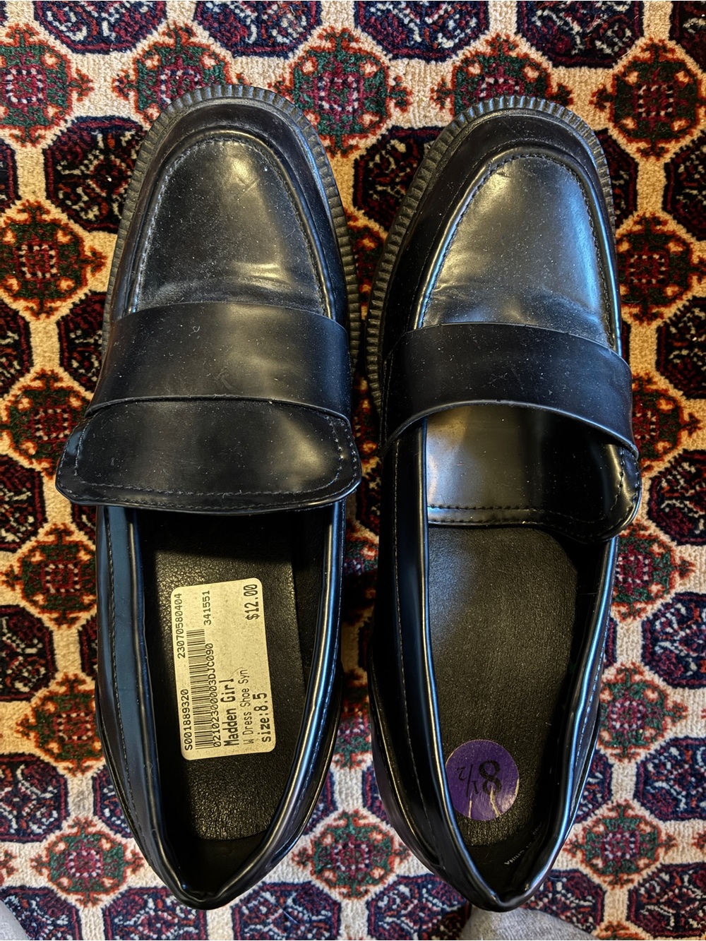 Madden Girl Black Penny Loafers
